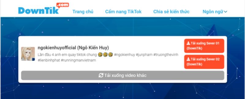 tải video TikTok xóa logo